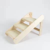 Luna &amp- Leo LL-8125 Escalera 3en1 para Perros y Gatos- 3 Escalones- Beige- S